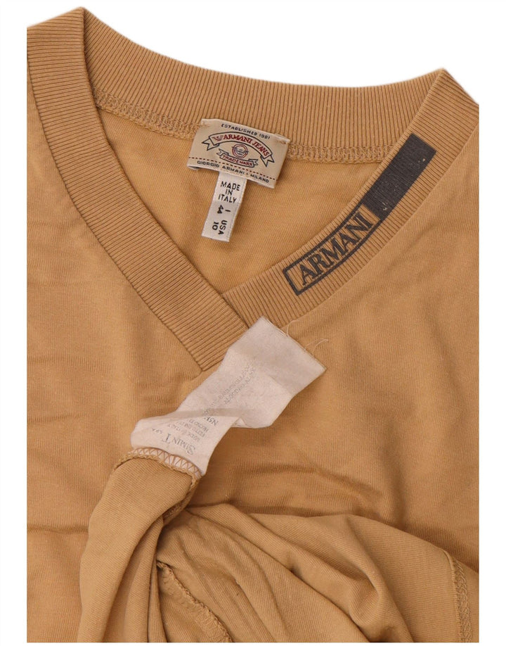 Armani Jeans Γυναικείο T-Shirt Top IT 44 Medium Beige βαμβακερό