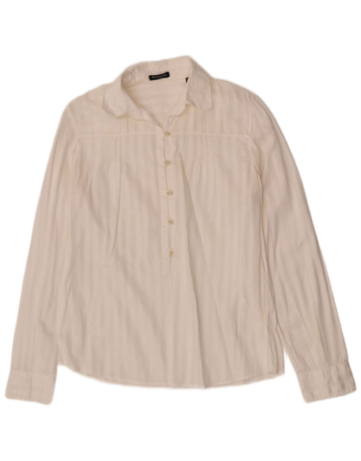 Massimo Dutti Γυναικείο πουλόβερ Πουκάμισο EU 42 Large Off White Pinstripe