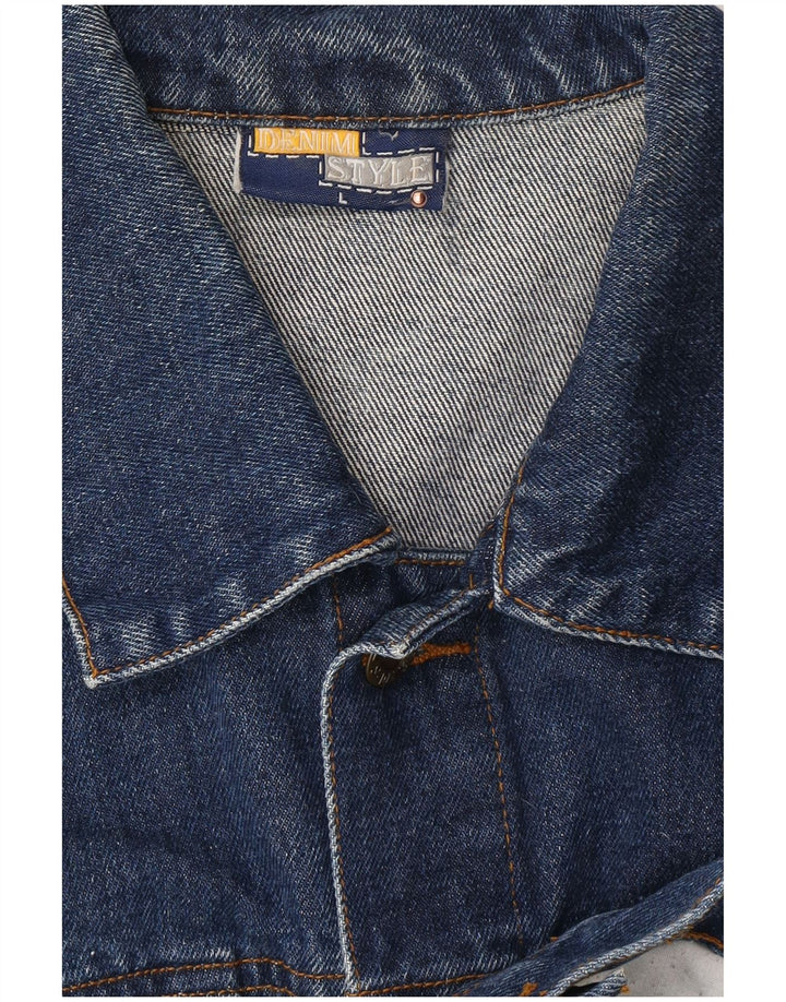 DENIM STYLE Ανδρικό Τζιν Μπουφάν UK 40 Μεγάλο Μπλε Βαμβακερό
