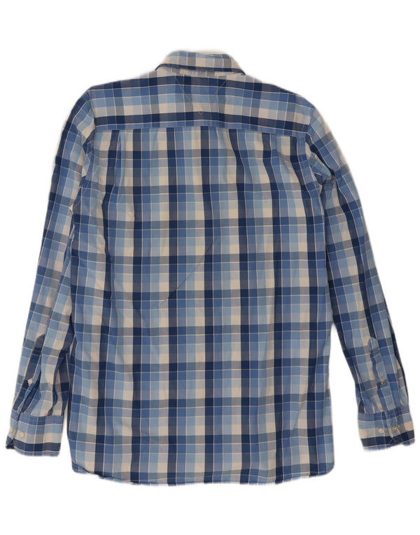 Tommy Hilfiger Mens Custom Fit Shirt Size 15 1/2 16 Medium Blue Check