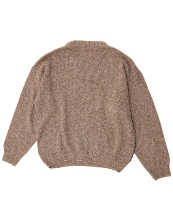 Ανδρικό πουλόβερ Fiume Graphic Crew Neck Jumper IT 52 Large Brown Colourblock