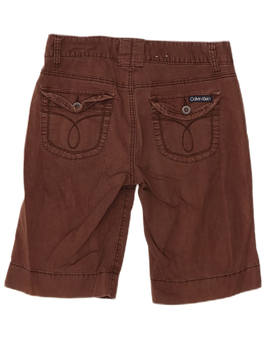 Γυναικείο casual σορτς CALVIN KLEIN US 6 Medium W28 Καφέ βαμβακερό