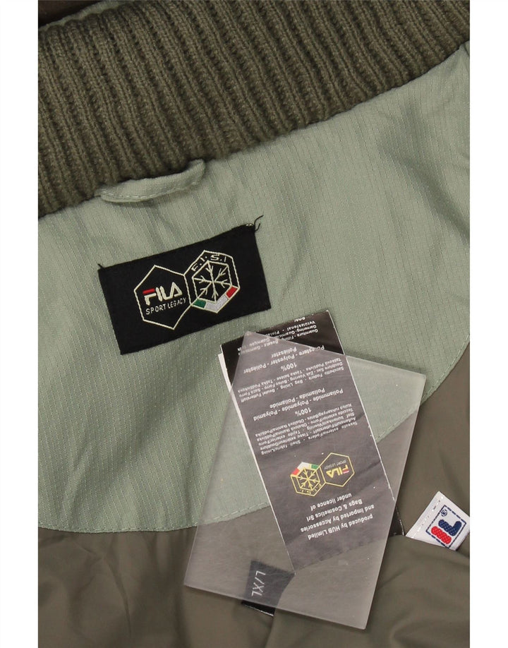 Fila Ανδρικό μπουφάν με κουκούλα UK 40 Large Green Polyamide
