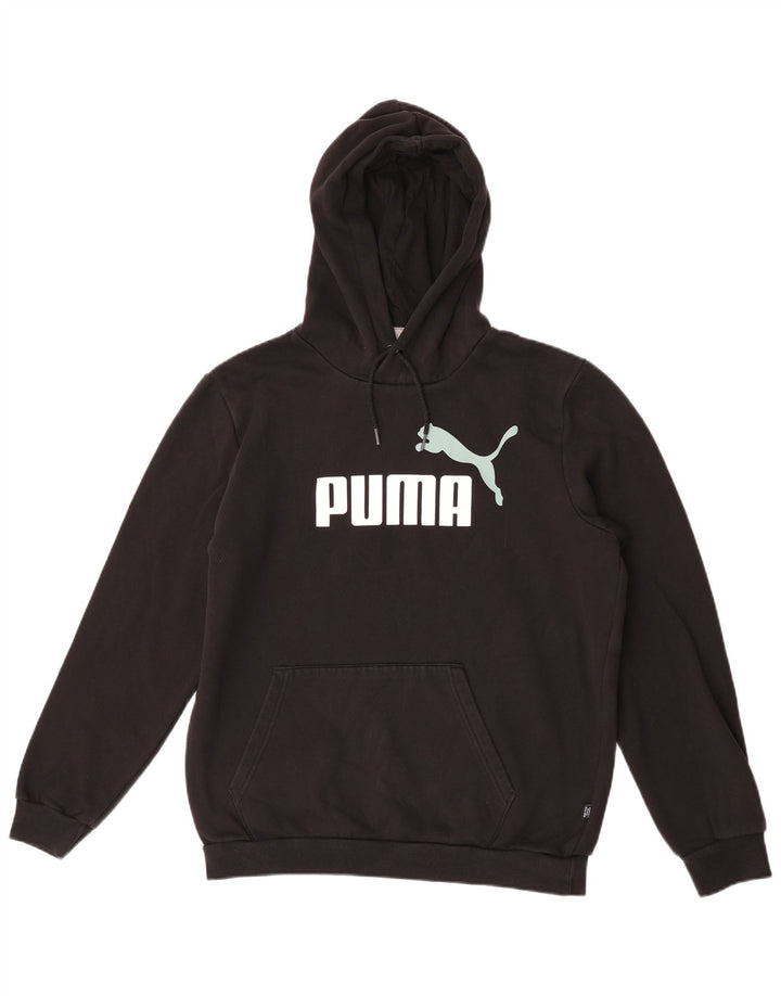 Ανδρικό γραφικό κουκούλα Puma, μεσαίο μαύρο βαμβακερό