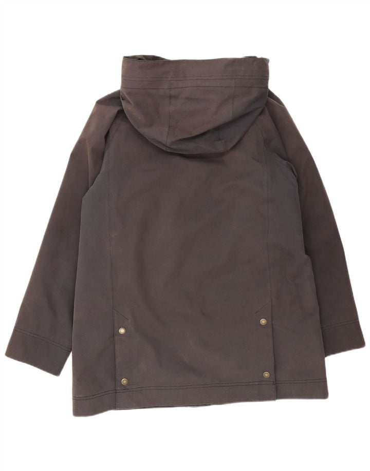 Barbour Γυναικείο μπουφάν Parka με κουκούλα μεγάλου μεγέθους UK 10 Small Grey Cotton