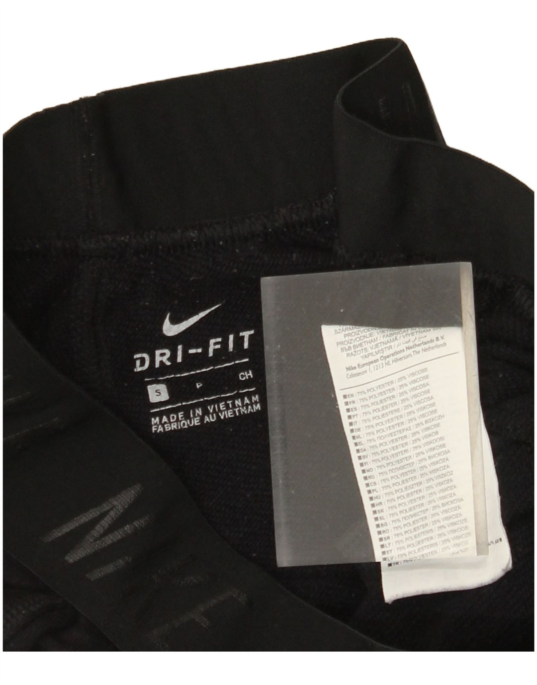 Γυναικεία NIKE Dri Fit Graphic αθλητική φόρμα UK 10 Small Black