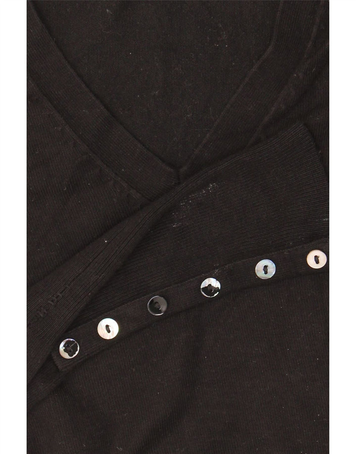 Zara Γυναικείο πουλόβερ με V λαιμόκοψη UK 10 Small Black
