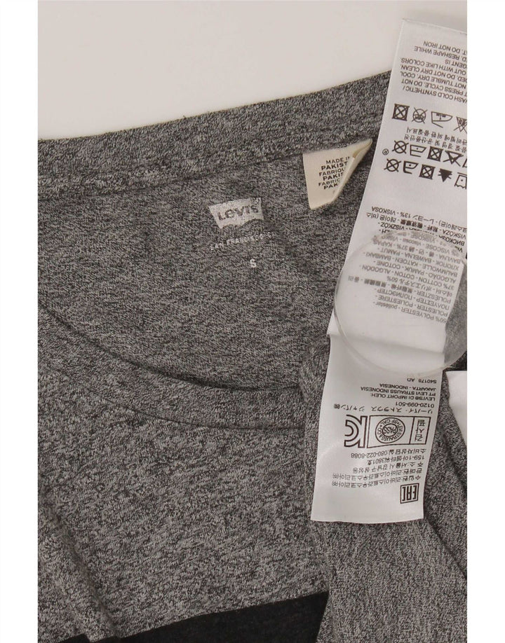 Γυναικείο γραφικό μπλουζάκι Levi's Top UK 10 Small Grey Flecked Polyester
