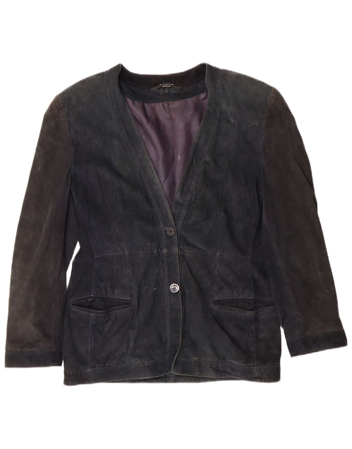 Nazareno Gabrielli Γυναικείο Suede Jacket IT 44 Medium Navy Blue