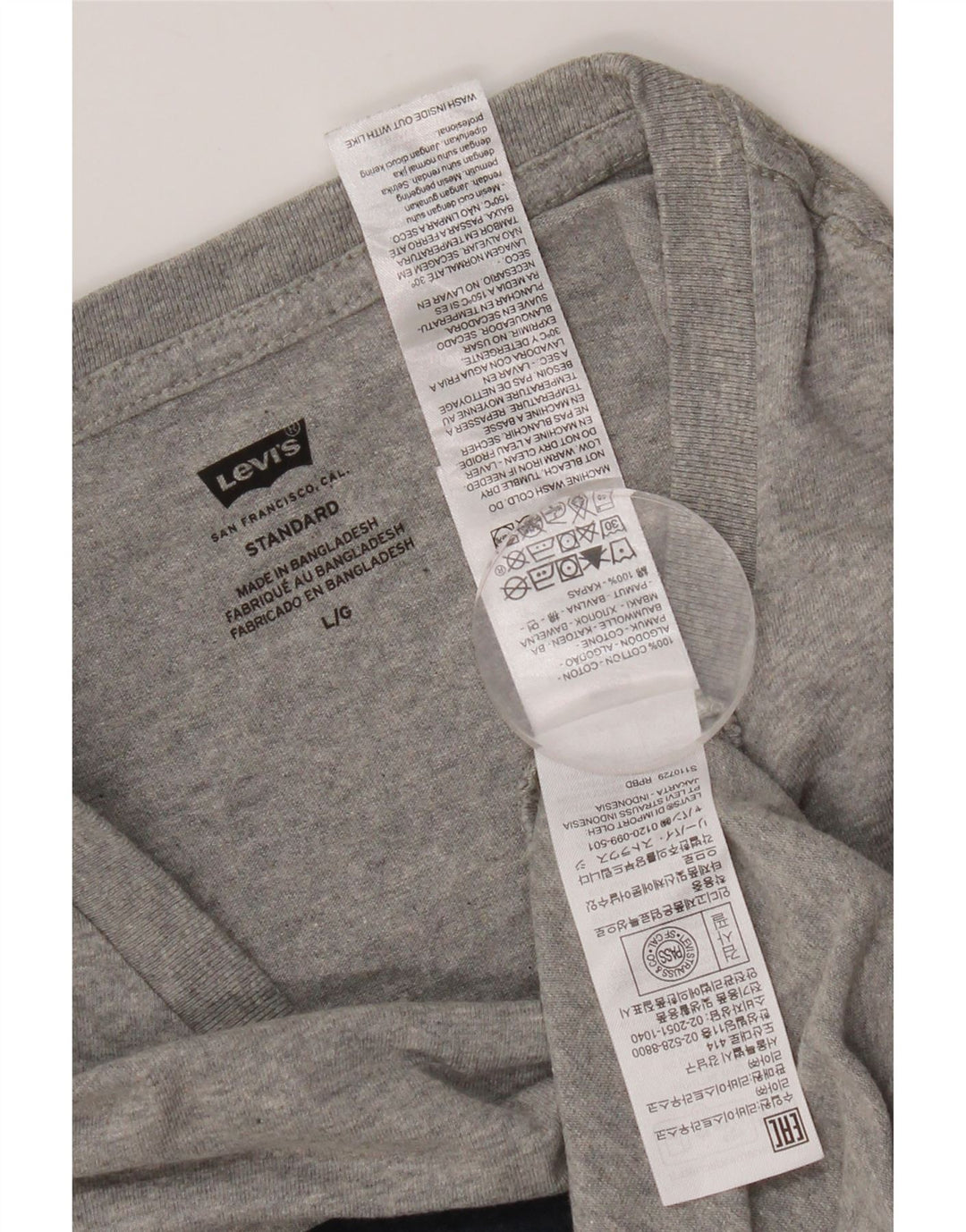 Ανδρικό μπλουζάκι Levi's Standard γραφικό Μπλουζάκι με μεγάλο γκρι βαμβάκι