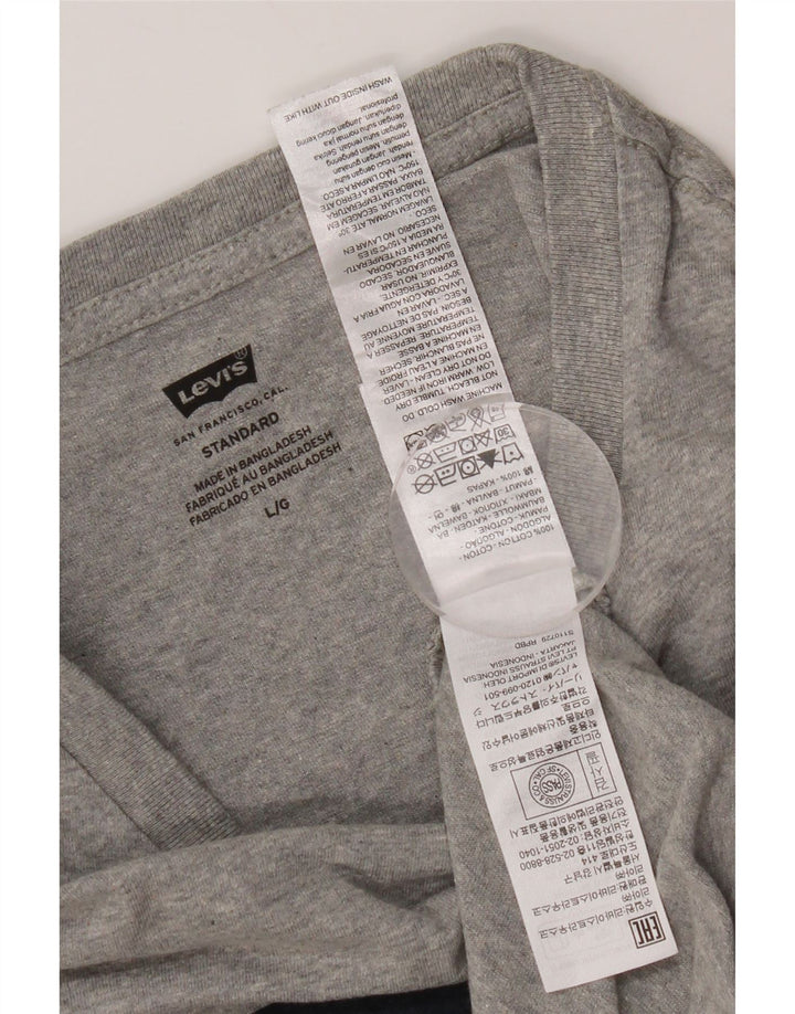 Ανδρικό μπλουζάκι Levi's Standard γραφικό Μπλουζάκι με μεγάλο γκρι βαμβάκι