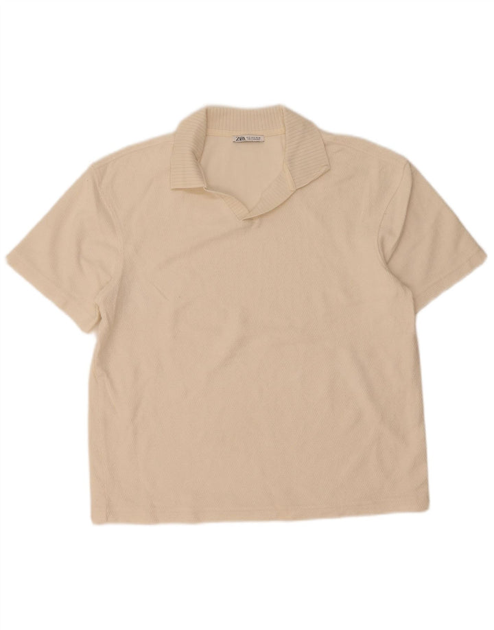Zara Ανδρικό πουκάμισο Polo Small Off White
