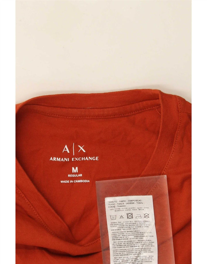 Armani Exchange Ανδρικό T-Shirt με κανονική εφαρμογή Τοπ μεσαίο πορτοκαλί βαμβακερό