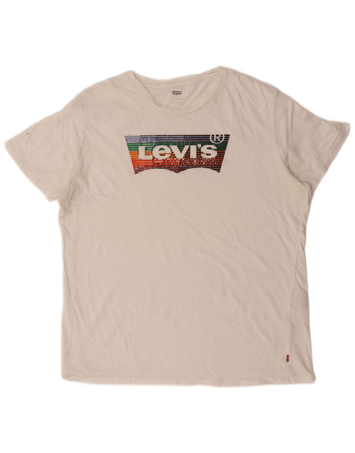 Ανδρικό γραφικό T-Shirt Levi's Top XL Λευκό βαμβακερό