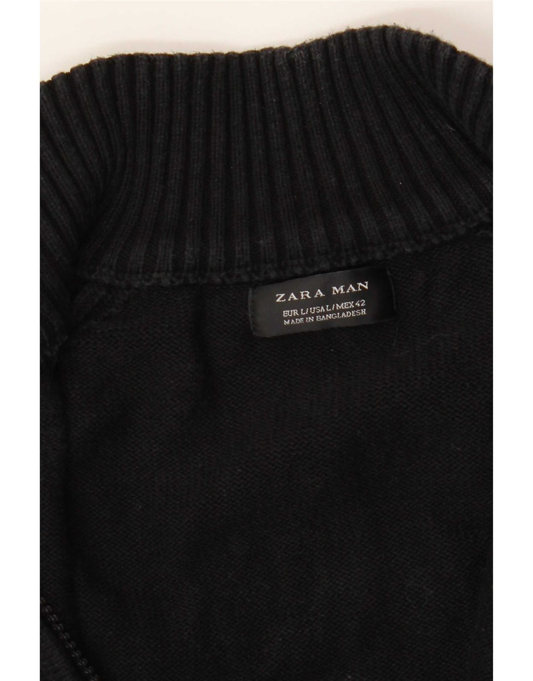 Ανδρικό πουλόβερ Zara Ζακέτα Μεγάλο Μαύρο