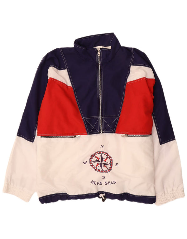 Vintage ανδρική φόρμα φόρμας με γραφικά τοπ μπουφάν UK 42 XL πολύχρωμο πολυαμίδιο