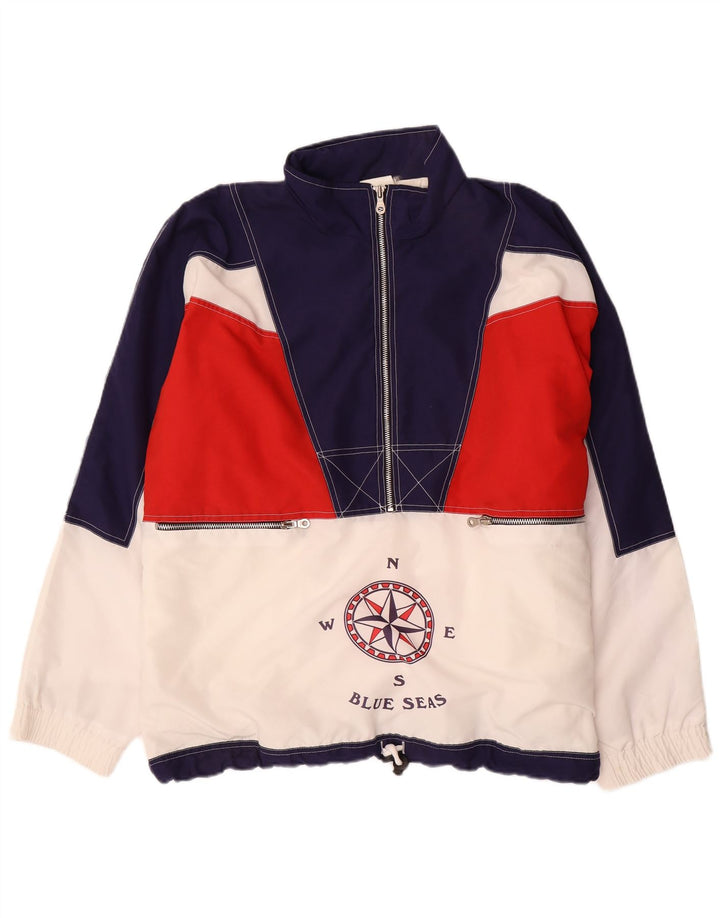 Vintage ανδρική φόρμα φόρμας με γραφικά τοπ μπουφάν UK 42 XL πολύχρωμο πολυαμίδιο