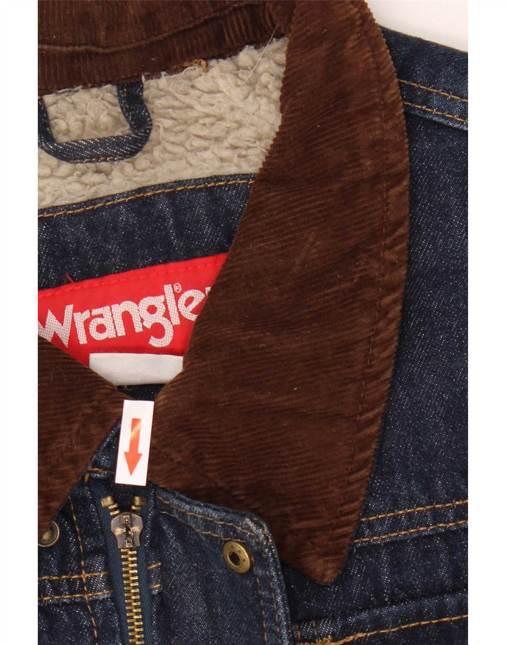 Ανδρικό τζιν μπουφάν Wrangler Sherpa UK 40 μεγάλο μπλε βαμβακερό