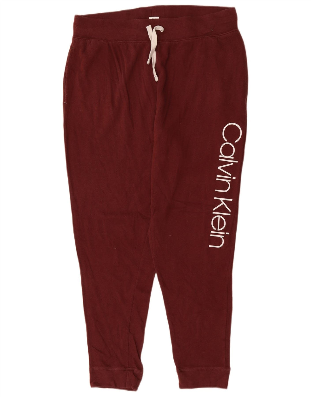 CALVIN KLEIN Ανδρικά γραφικά αθλητικά παντελόνια Joggers μεγάλα μπορντό