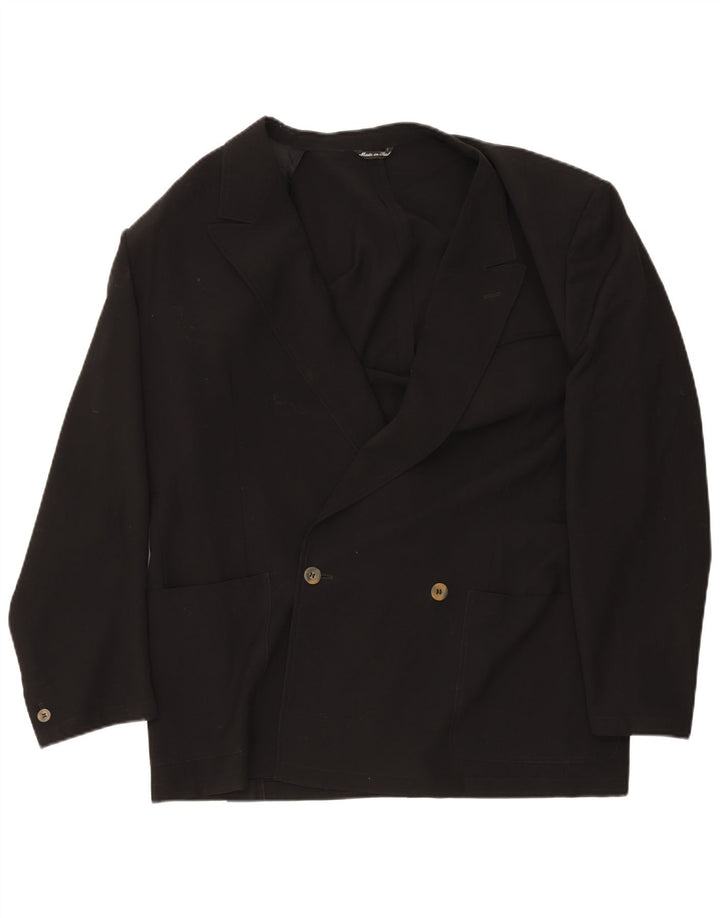 Pal Zileri Ανδρικό Μπουφάν Blazer με διπλό στήθος IT 52 XL Μαύρο παρθένο μαλλί
