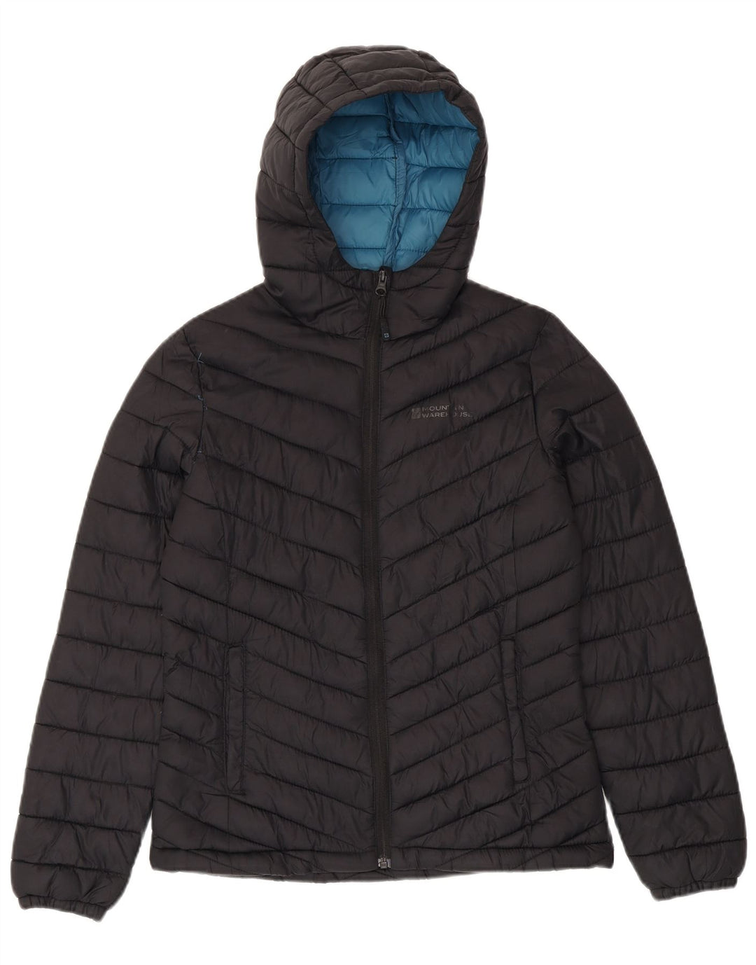 Mountain Warehouse Γυναικείο μπουφάν με κουκούλα UK 8 Small Black Nylon