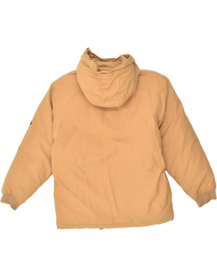 BEST COMPANY Womens Hooded Windbreaker Jacket US 12 Large Yellow Polyester | Vintage Best Company | Thrift | Second-Hand Best Company | Used Clothing | Messina Hembry 