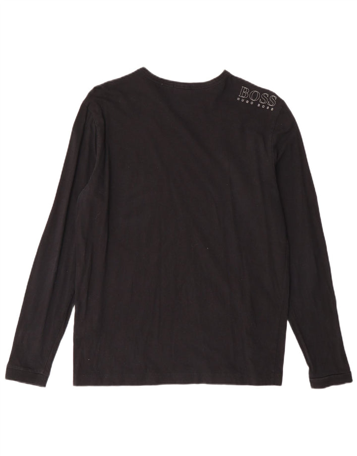 HUGO BOSS Ανδρικό μπλουζάκι με κανονική εφαρμογή, μακρυμάνικο, μικρό, βαμβακερό