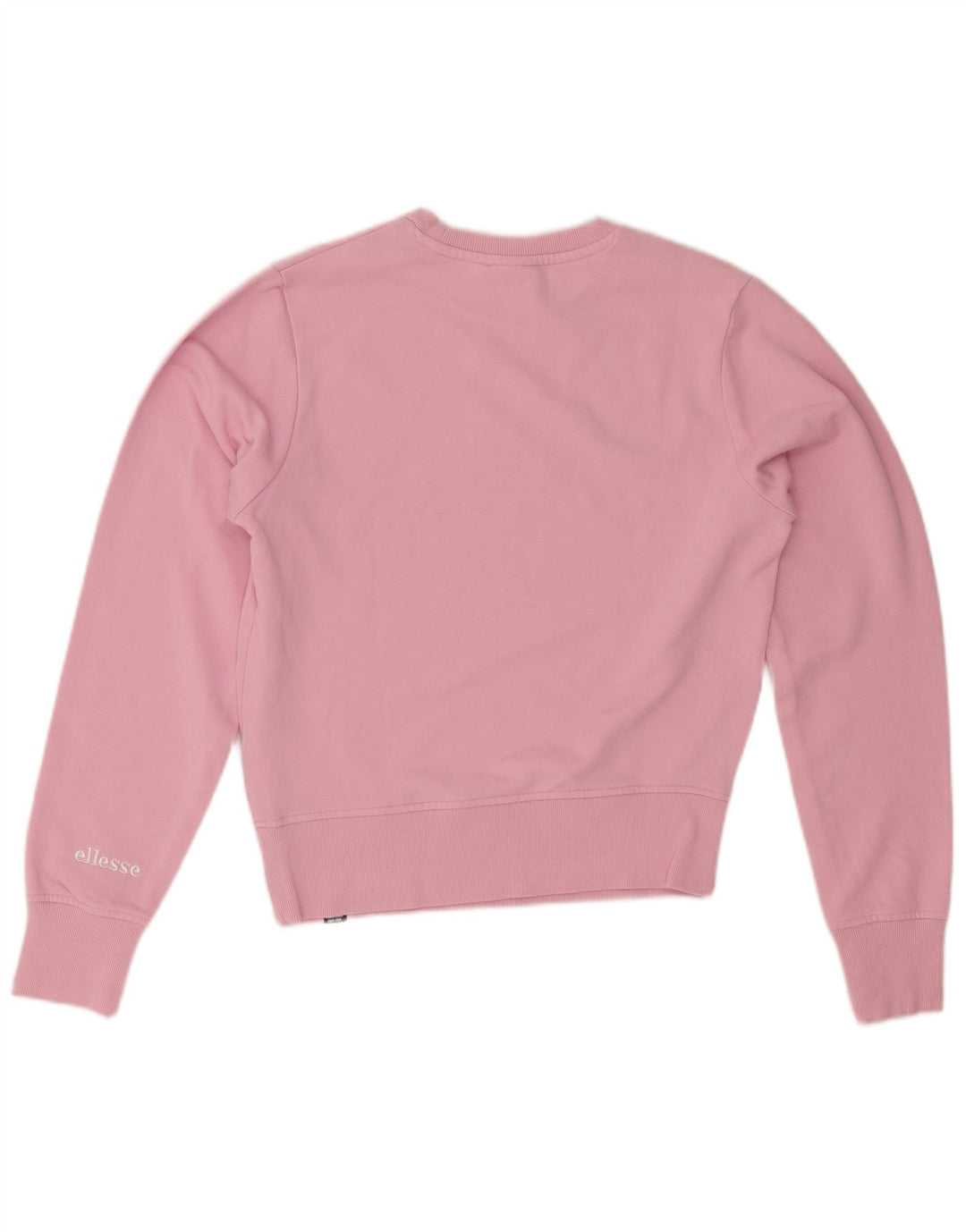 ELLESSE Womens Graphic Sweatshirt Jumper UK 14 Medium Pink Cotton
