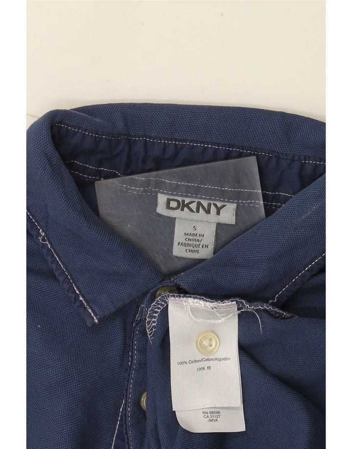 Ανδρικό μπλουζάκι πόλο Dkny Μικρό μπλε ναυτικό βαμβακερό