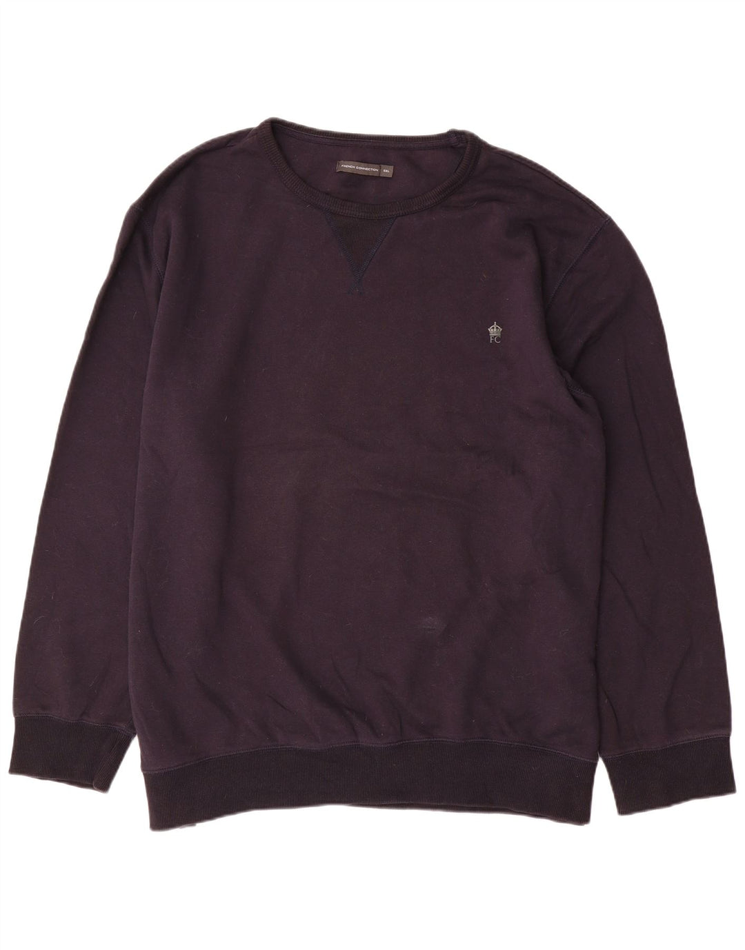 Ανδρικό φούτερ French Connection Jumper 5XL Navy Blue Cotton