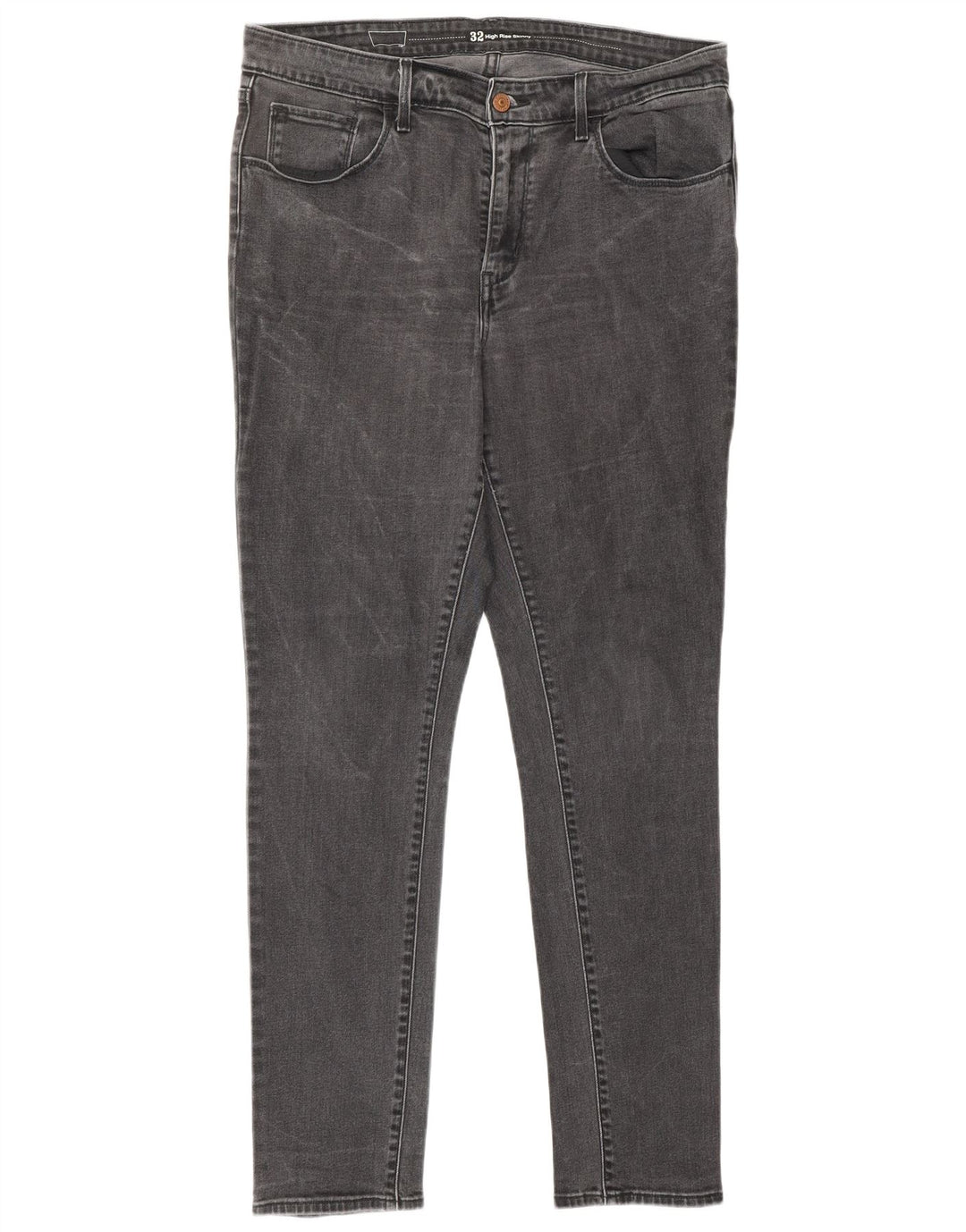 LEVI'S Γυναικείο Ψηλό Skinny Jeans W32 L32 Μαύρο βαμβακερό
