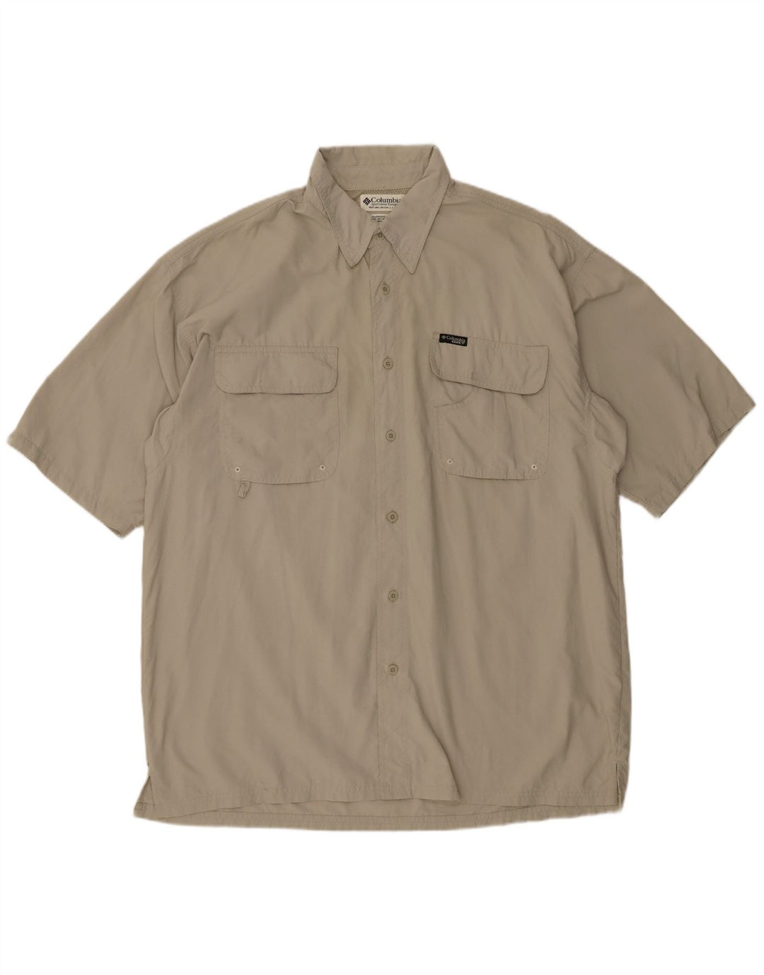 Ανδρικό κοντομάνικο πουκάμισο Columbia XL Khaki Nylon
