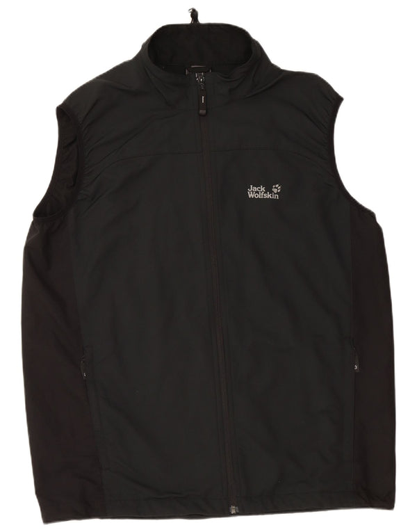 JACK WOLFSKIN Ανδρικό Gilet UK 48 2XL Μαύρο πολύχρωμο πολυεστέρα
