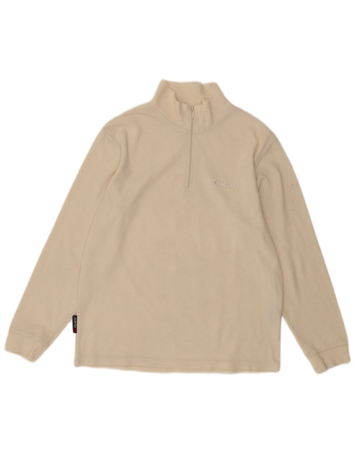 Invicta Ανδρικό φερμουάρ Fleece Jumper με μεγάλο σε λευκό πολυεστέρα