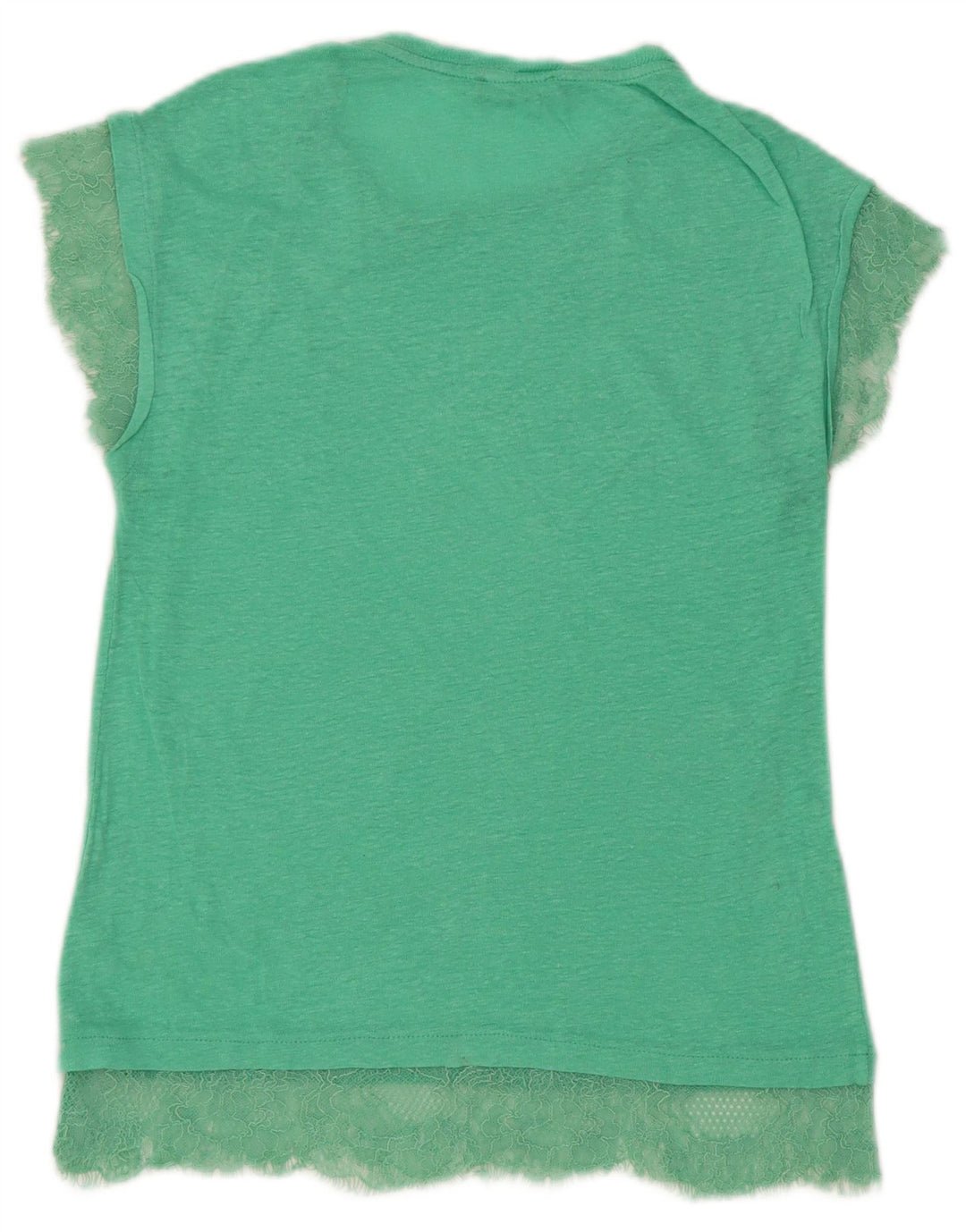 Zara Γυναικείο T-Shirt Top UK 10 Small Green