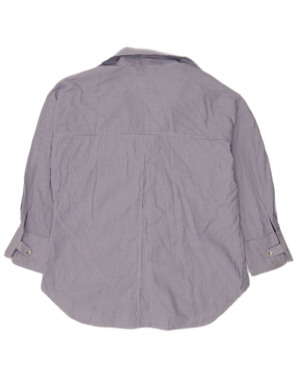 Zara Γυναικείο πουκάμισο Oversized UK 16 Large Blue Pinstripe