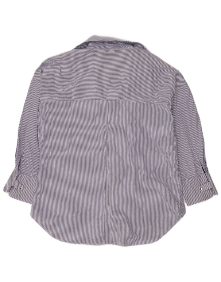 Zara Γυναικείο πουκάμισο Oversized UK 16 Large Blue Pinstripe