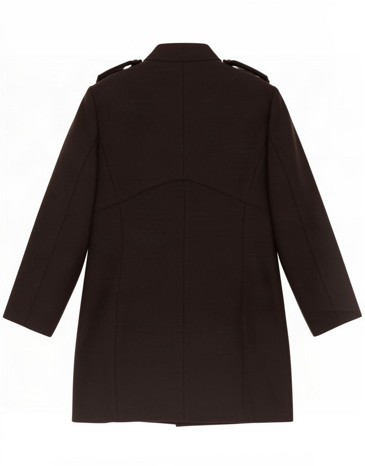 Zara Γυναικείο Στρατιωτικό Παλτό UK 14 Large Black Polyester