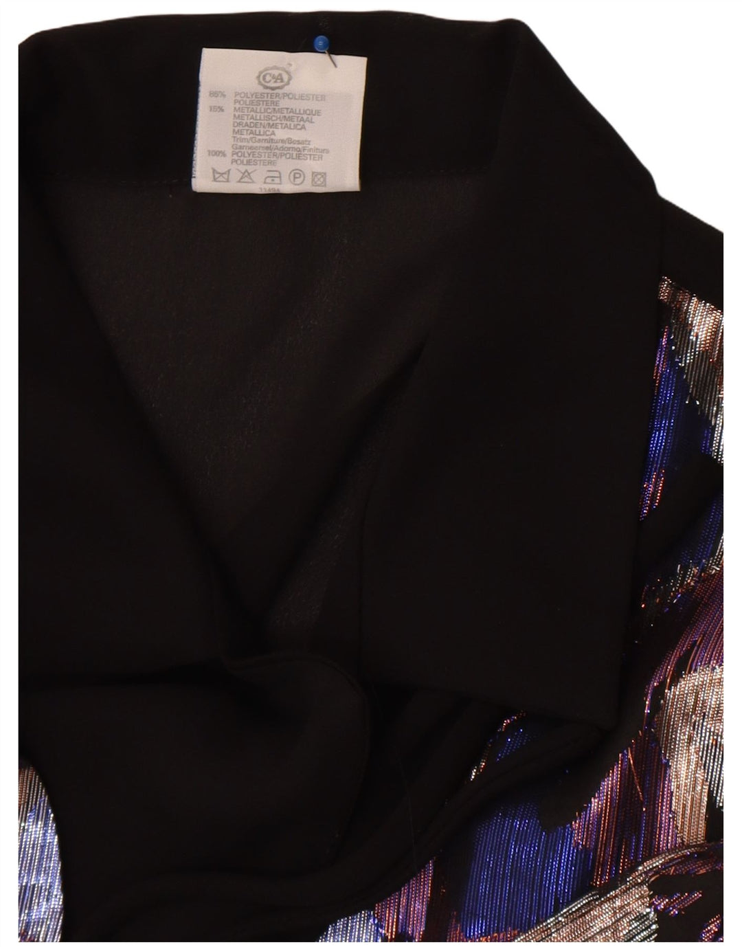 C&A Γυναικεία Relaxed Fit Μπλούζα με αφηρημένο σχέδιο UK 16 Large Black