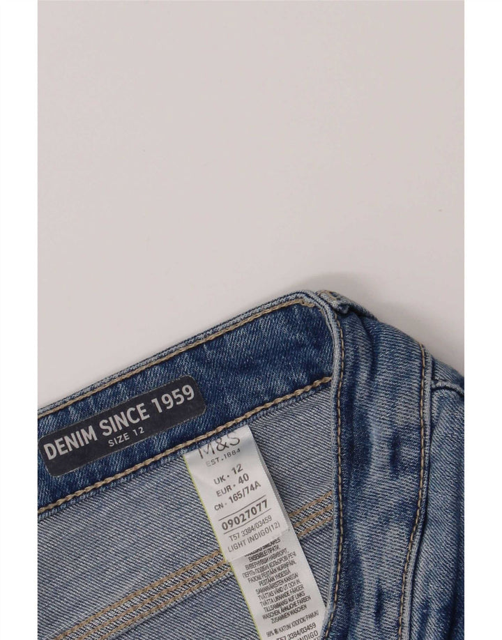 Marks & Spencer Γυναικείο τζιν σορτς UK 12 Medium W30 Μπλε βαμβακερό
