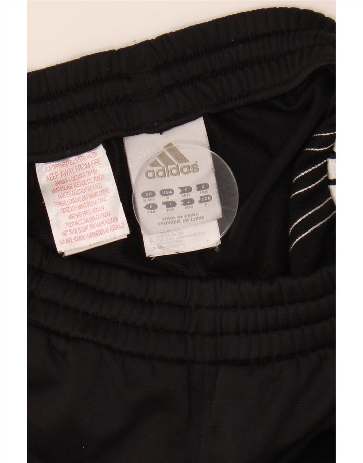 ADIDAS Boys Sport Shorts 9-10 Years Black Colourblock Polyester