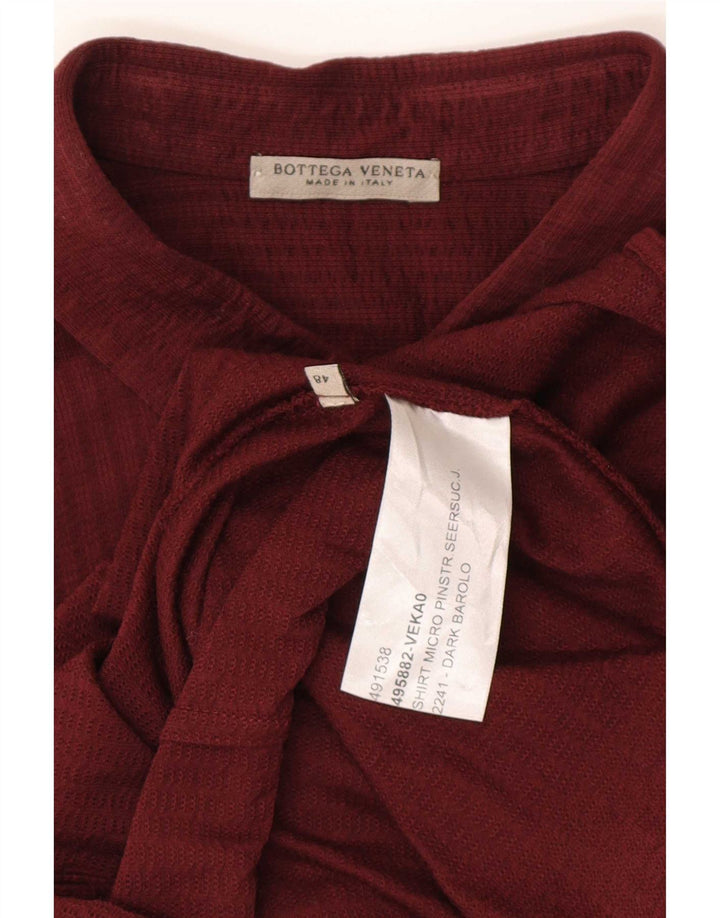Ανδρικό πουκάμισο Bottega Veneta IT 48 Μεσαίο Βουργουνδό Pinstripe