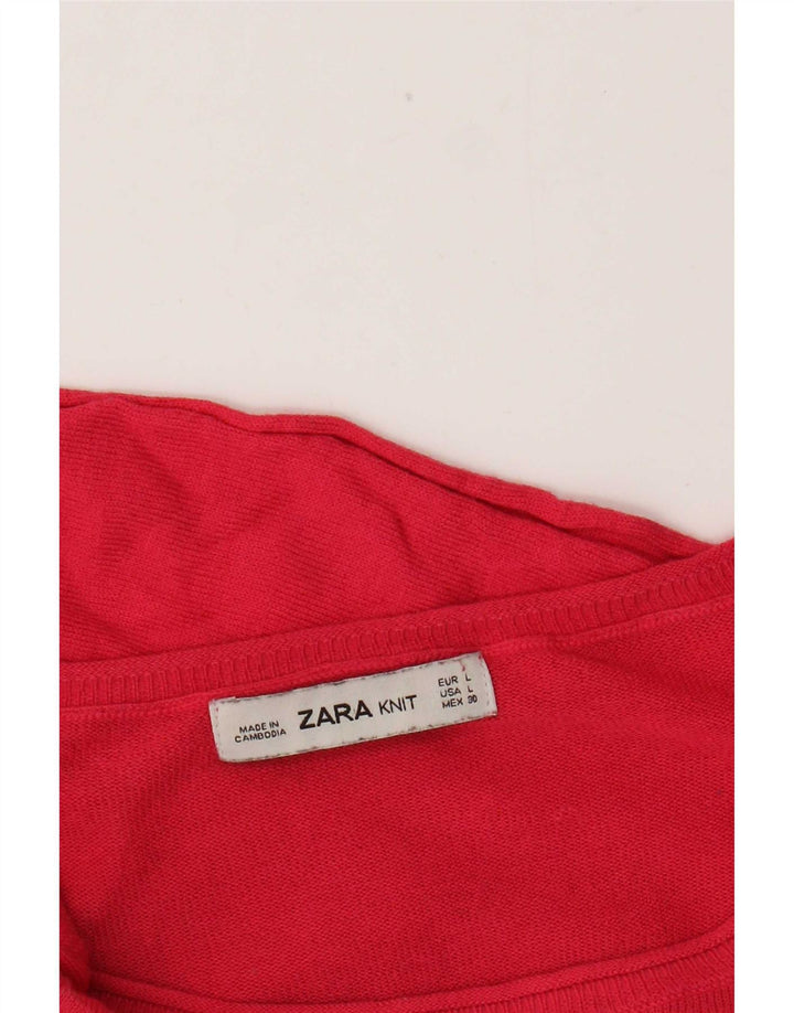 Zara Γυναικεία Μπλούζα Τοπ UK 16 Large Pink