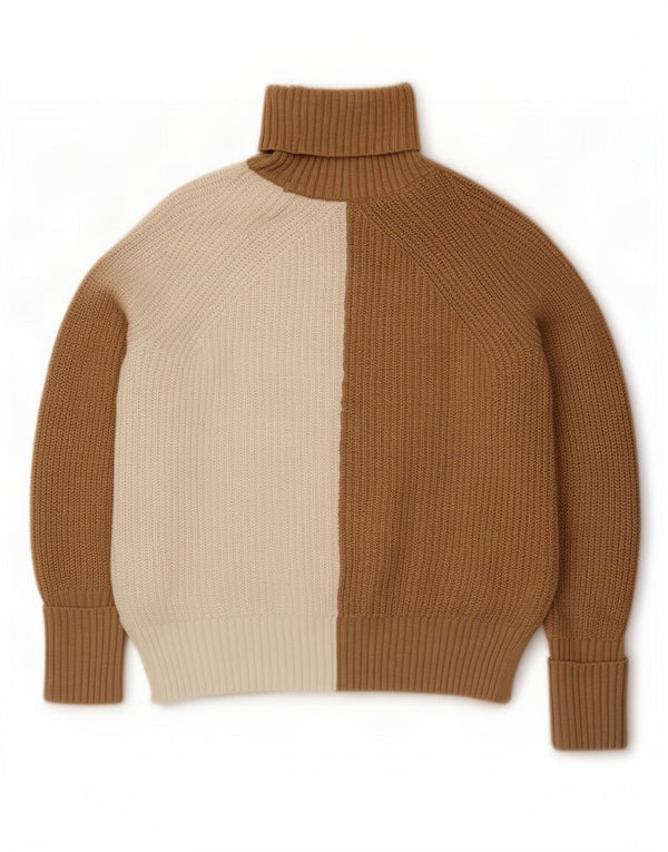 Marks & Spencer Γυναικείο πουλόβερ με ρολό λαιμόκοψη UK 10 Small Beige