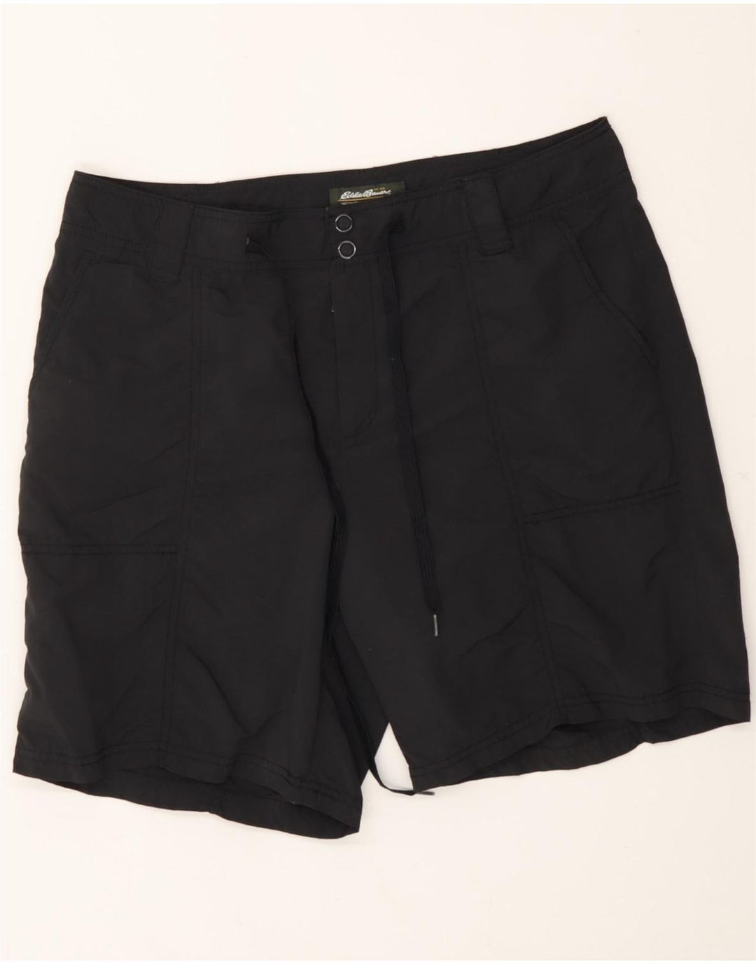 EDDIE BAUER Womens Chino Shorts US 10 Large W34  Black Nylon Vintage Eddie Bauer and Second-Hand Eddie Bauer from Messina Hembry 