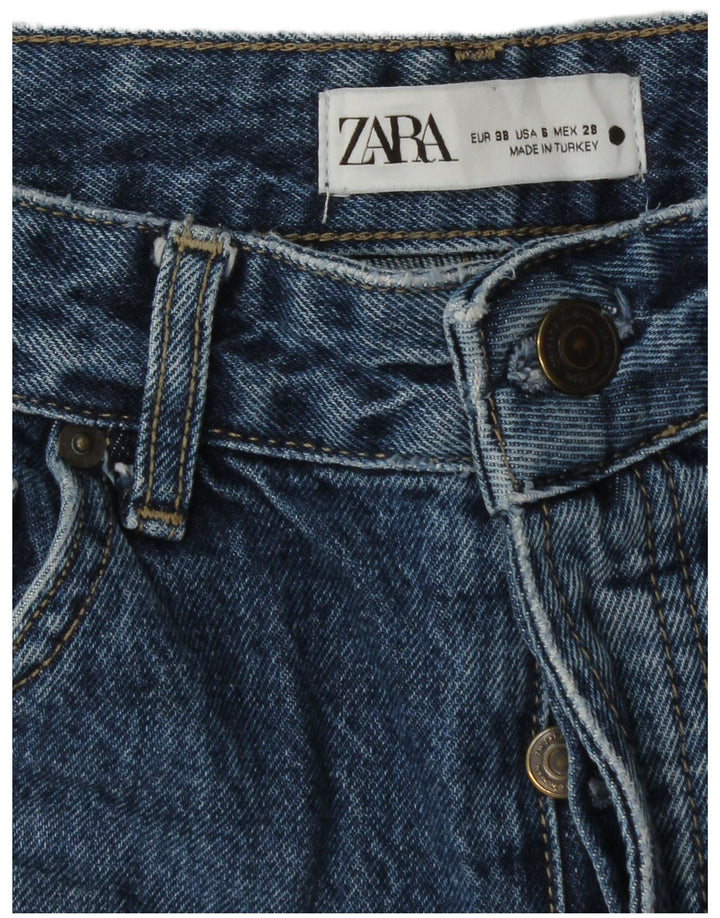 Zara Γυναικείο Straight Jeans EU 38 Small W28 L32 Blue
