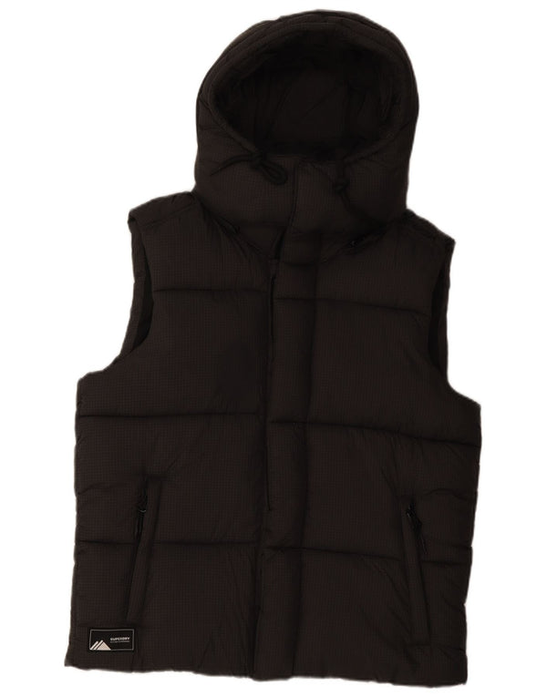 Superdry Ανδρική κουκούλα με επένδυση Gilet UK 38 Medium Grey Check Nylon