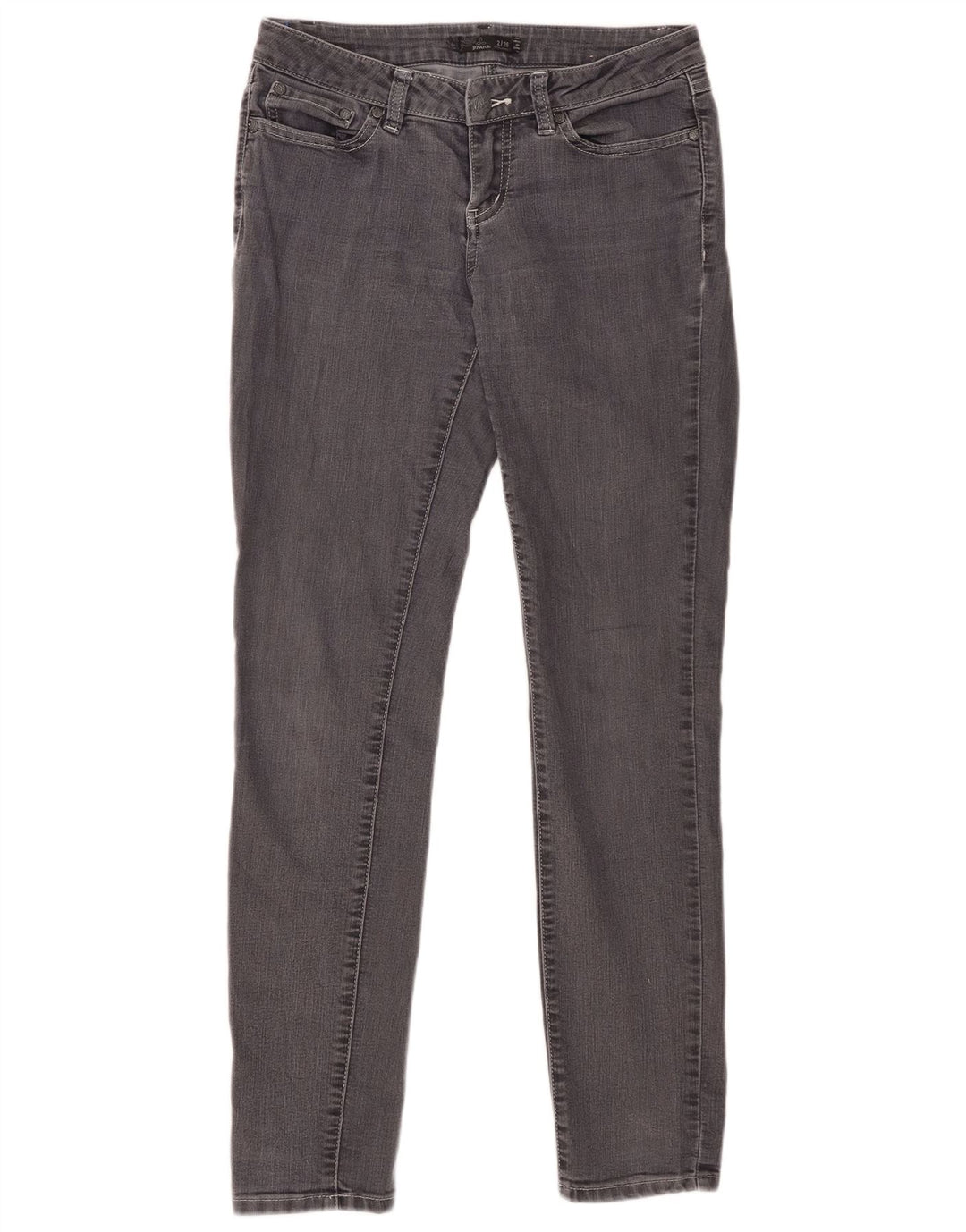 PRANA Γυναικεία ψηλόμεσα στενά τζιν US 2 XS W26 L31 Γκρι βαμβακερό