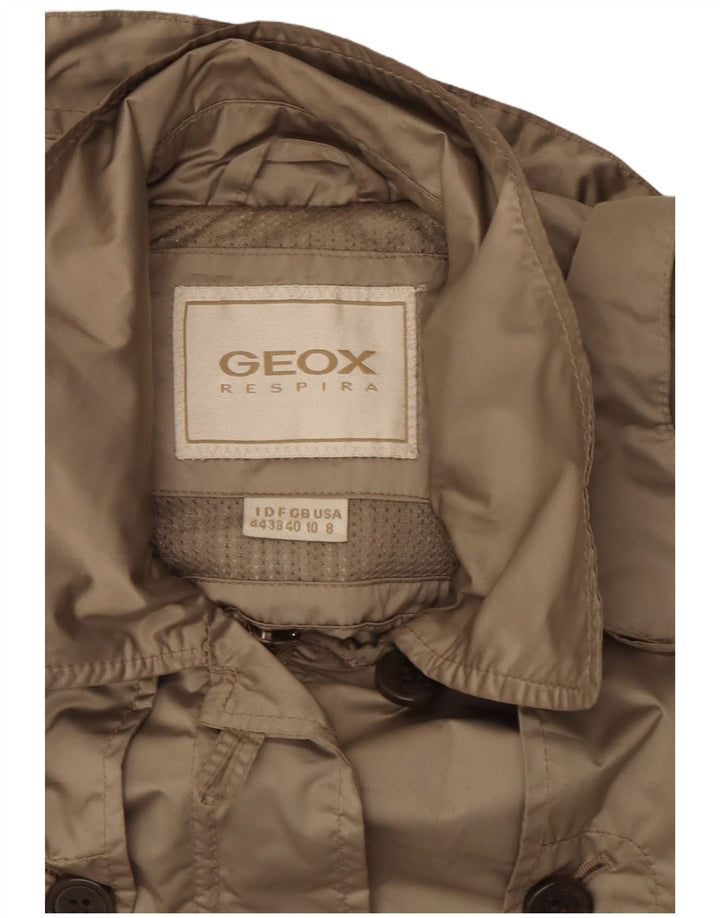 Geox Respira γυναικείο μπουφάν Parka με κουκούλα UK 10 Small Beige Polyester