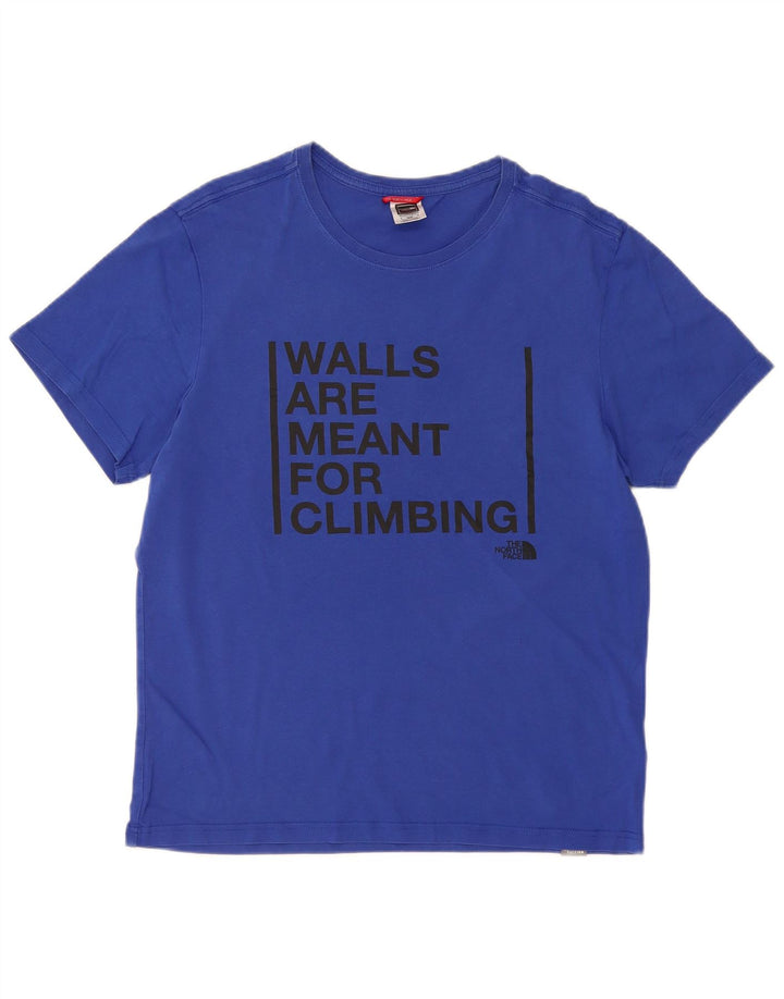Ανδρικό γραφικό T-Shirt North Face Top από μεσαίο μπλε βαμβακερό